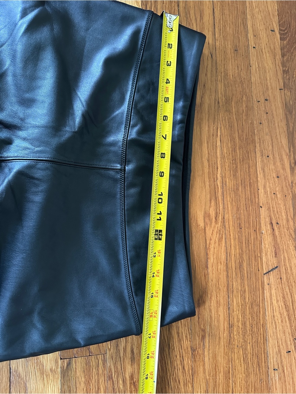 Nordstrom Black Faux-Leather Leggings women’s L - Picture 4 of 7